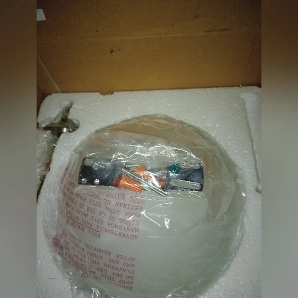 Portfolio Interior Ceiling Fixture #170552 Brushed Nickel Finish Alabaster Shade - Picture 2 of 16